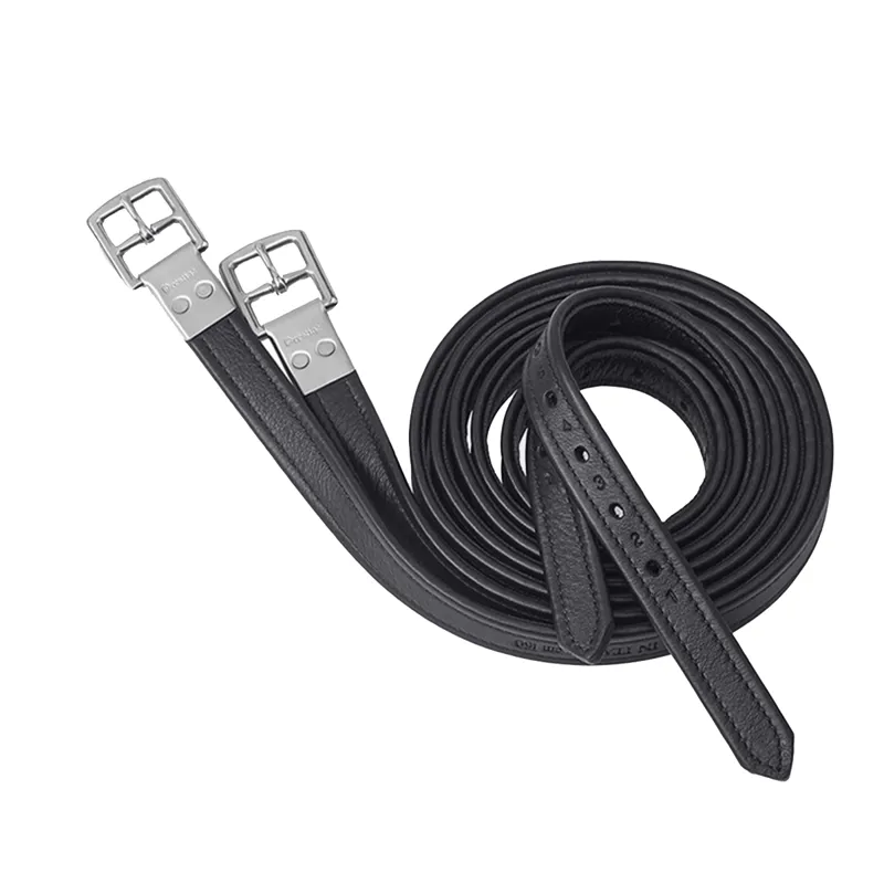 Prestige Non-Stretch Stirrup Leathers - Black